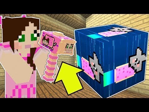 PopularMMOs Minecraft NYAN CAT LUCKY BLOCK!!! NYAN JEN HAMMER, RAINBOW GAUNTLET, MORE Mod Showcase