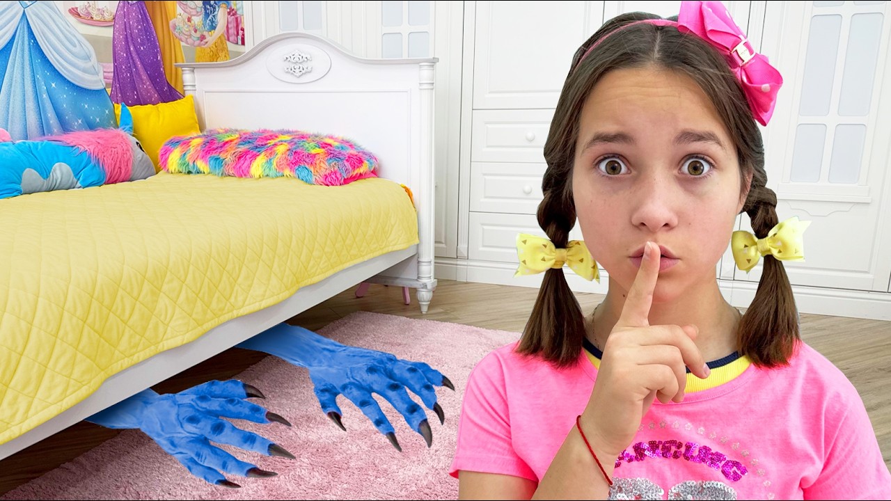 Fun Story of the Monster Under the Bed with Sofia and Max