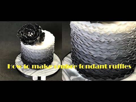 How to make ombre fondant ruffles