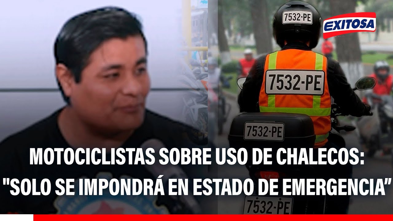 🔴🔵 Motociclistas sobre uso de chalecos: "Solo se impondrá en estado de emergencia"