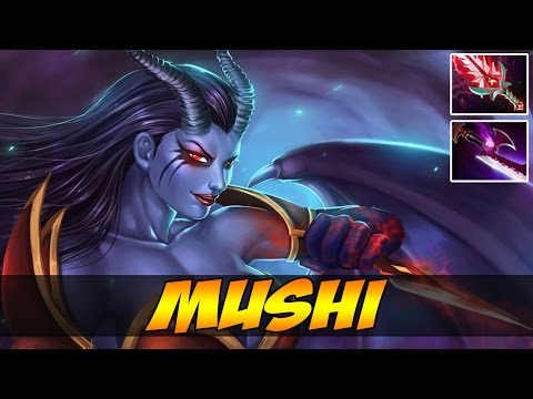 Mushi Plays Queen of Pain With Bloodthorn and silver edge - Dota 2