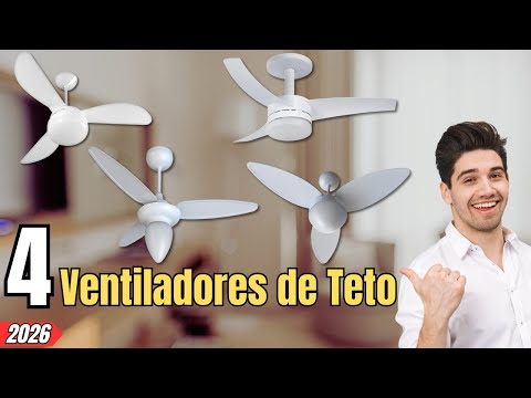 TOP 4 MELHORES Ventiladores de Teto Para COMPRAR em 2026 (Silenciosos e Potentes)