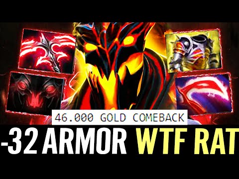 🔥 LVL 5 DESOLATOR Nevermore - 32 Armor RAT DOTA — 46k GOLD Comeback WTF Strategy Dota 2 Pro
