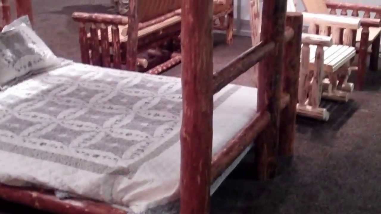 Rustic Log Bunk Bed - Amish Pine Log by Montana Woodworks