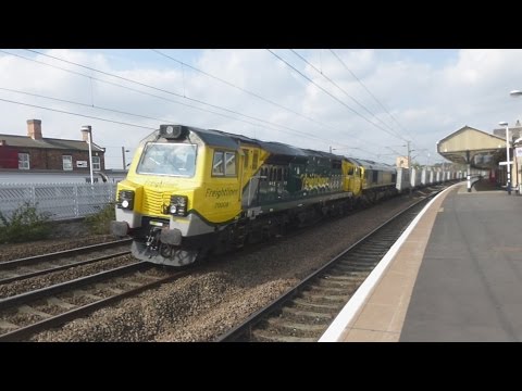 Freightliner Class 70 passes Retford (22/9/14)