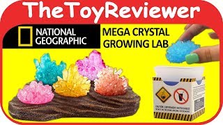 National Geographic Mega Crystal Growing Lab Grow Display Stand Unboxing Toy Review TheToyReviewer