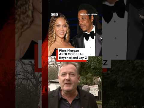 Video | Piers Morgan apologises to Beyoncé and Jay-Z for guest's claims. #JaguarWright #Diddy #BBCNews