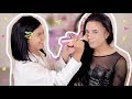 STUDENT TEACHES TEACHER HOW TO APPLY MAKEUP