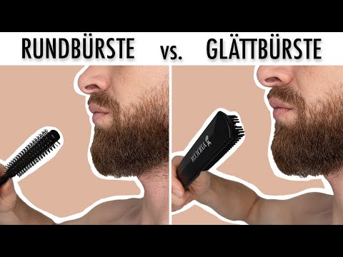 BART GLÄTTEN mit GLÄTTBÜRSTE oder RUNDBÜRSTE? ● WAS ist BESSER?