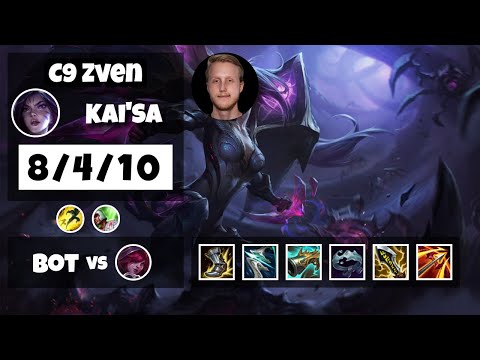 Kai'Sa vs Xayah C9 Zven BOT (8/4/10) - v11.8
