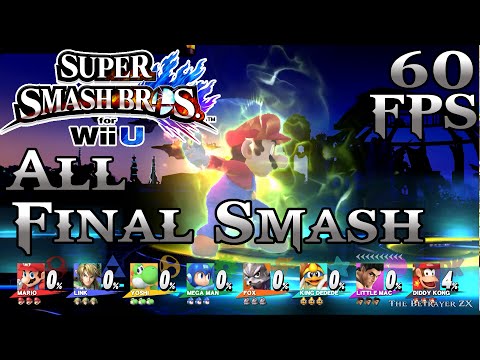 All Final Smashes in 8 Player mode - 60fps 1080p - Super Smash Bros Wii U