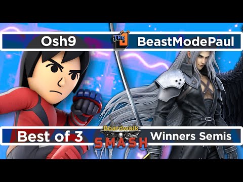 Winners Semis BeastModePaul (Sephiroth) vs Osh9 (Mii Brawler) - Boardwalk Smash #30 - SSBU