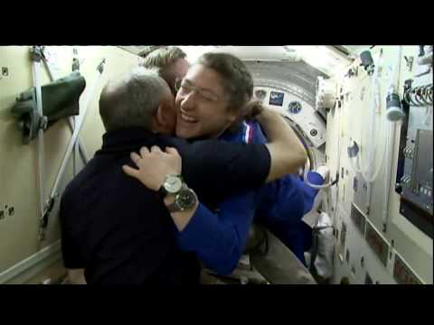 NASA Television Video File Expedition 59-60 Hatch Opening / Welcome Ceremony