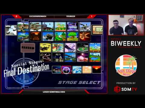 SDSU Biweekly 64 - The Prince (Peach) vs. Younger (Falco) - SSBM Losers Semis - Smash Melee