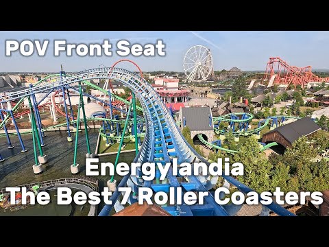 The Best 7 Roller Coasters in Energylandia Front Seat POV Amusement Park Zator Poland