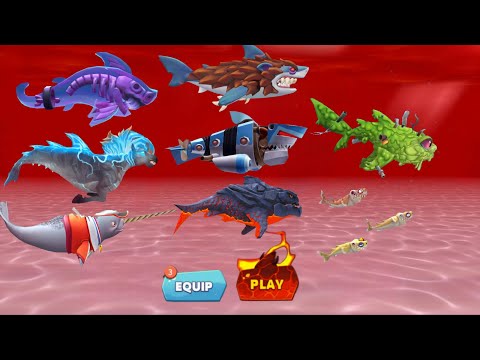 ALL SPECIAL SHARK UNLOCKED + TRAILER AND GAMEPLAY - Hungry Shark Evolution