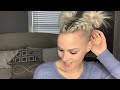 HOW TO: French Braids Into Space Buns Short Hair Tutorial