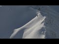 An accidentally triggered snow slab avalanche