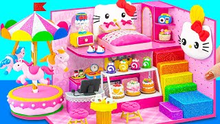 Make Hello Kitty House with Bedroom, Mini Bakery, Fun Playground from Clay ❤️ DIY Miniature House