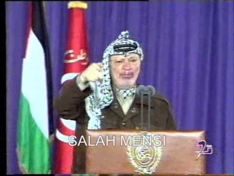 الزعيم ياسر عرفات ــ خطابا حماسيا بتونس
