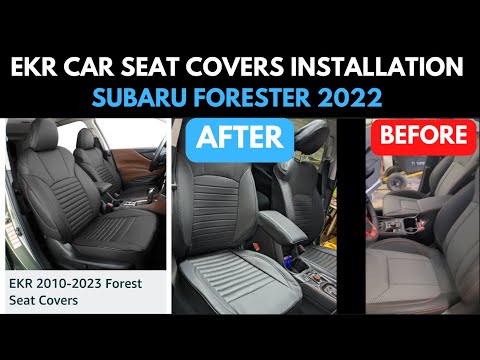 EKR Custom Seat Covers Installation on our 2022 Subaru Forester - Easy Installation
