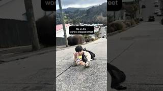 Opening Pokemon on the worlds steepest street #pokemon #pokemoncards #pokemontcg