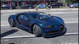 Bugatti Chiron MASSIVE Acceleration &amp; Start Up in street! LOUD SOUND