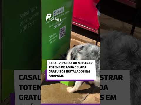 Casal viraliza ao mostrar totens de água gelada gratuitos instalados em Anápolis