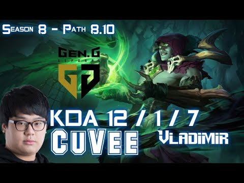 Gen CuVee VLADIMIR vs RENEKTON Top - Patch 8.10 KR Ranked