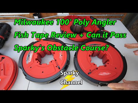 Milwaukee 100' Polyester Angler Fish Tape Review + Can it Pass Sparky's Obstacle Course?