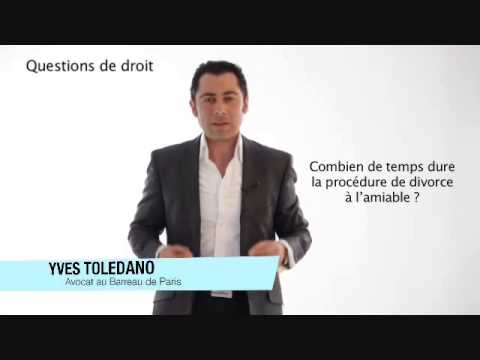 Le divorce à l'amiable. Maître Yves Tolédano Avocat