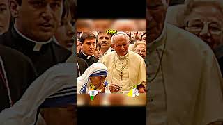 Moment of Pure Faith 🌟 - Mother Teresa 🙏 Meets Pope John Paul II ✨ #mother #pope #vatican #india