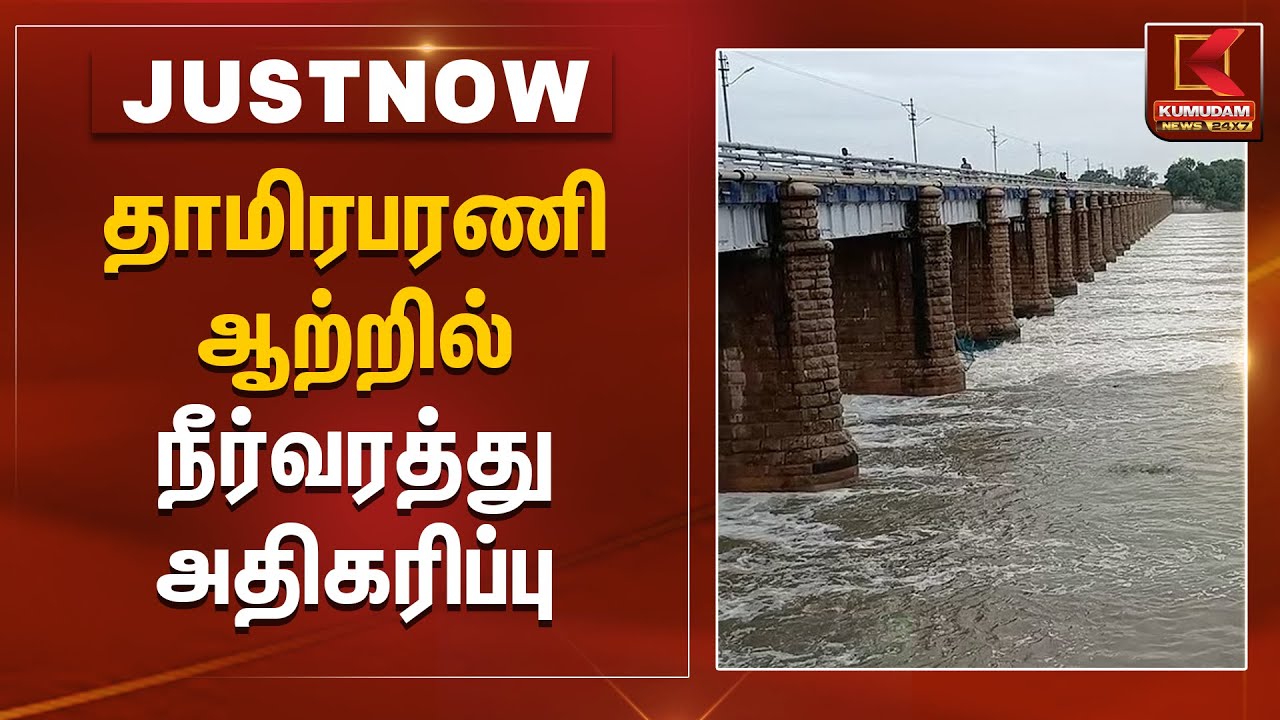 தாமிரபரணி ஆற்றில் நீர்வரத்து அதிகரிப்பு | Thamirabarani River | Kumudam News