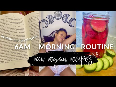 , title : '6am winter morning routine ~ healthy + productive habits (raw vegan recipes) 🥑'