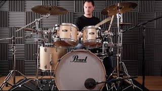 Pearl Wood Fiberglass drum kit hands-on demo for Rhythm Magazine