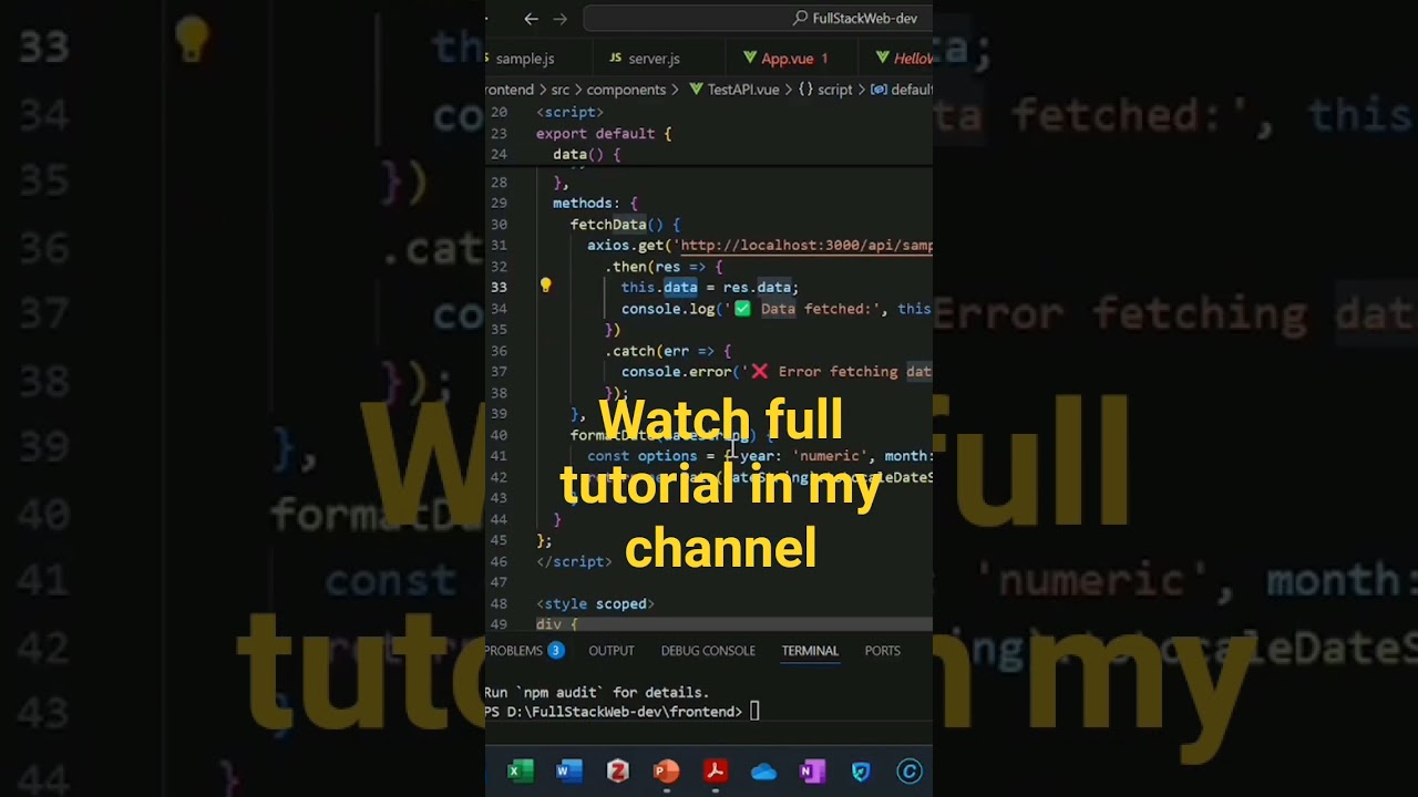 FullStack Web Application Development with Vuejs, Nodejs & MySQL #nodejs #vuejs #mysql