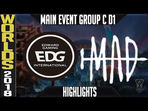 EDG vs MAD Highlights | Worlds 2018 Group C Day 1 | Edward Gaming vs MAD Team