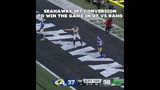 Seahawks win in OT win 2PT conversion vs Rams (Crazy Game) #nfl 