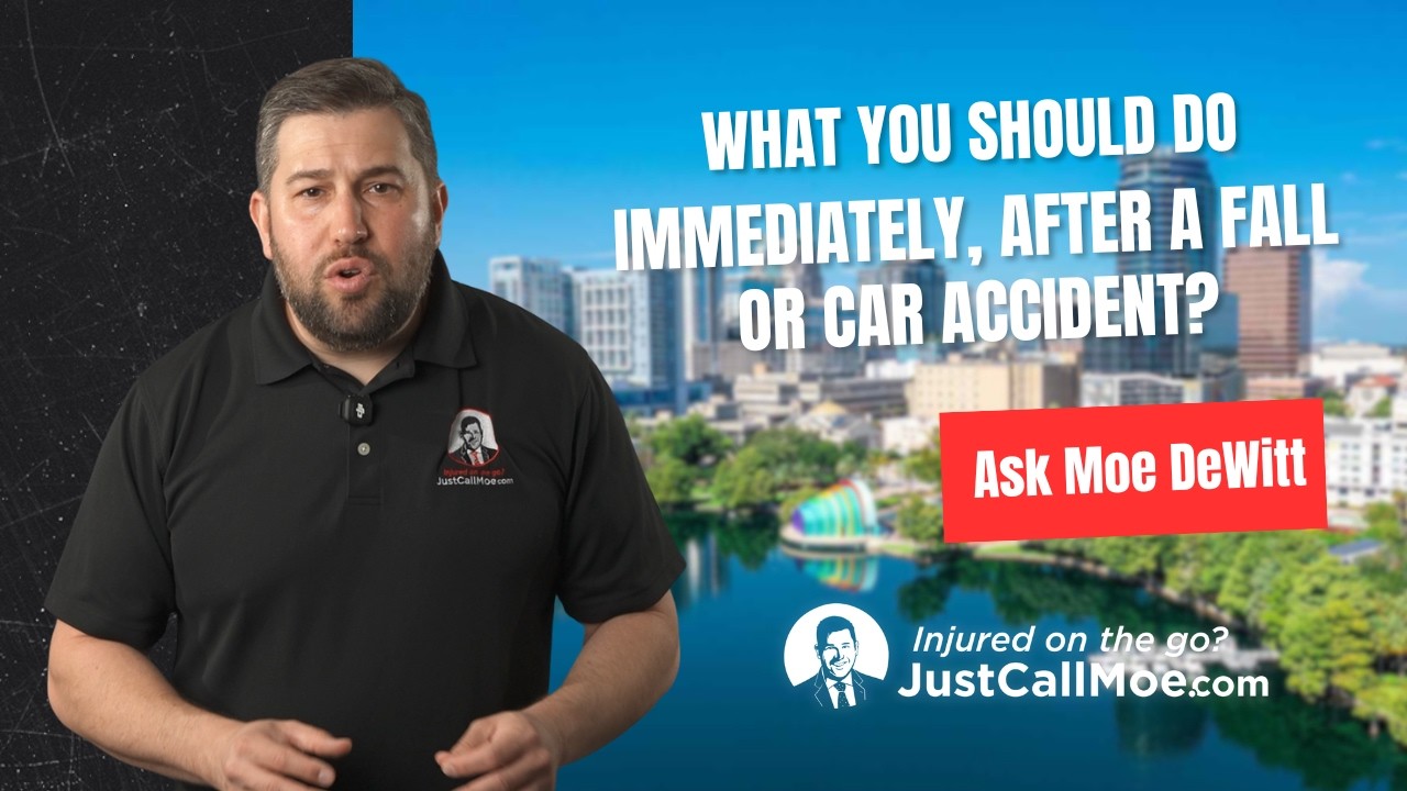 What should I do immediately after a car accident or fall?