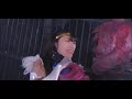 Superheroine Sailor Moon Blue Fight Red Monster In Her Dream