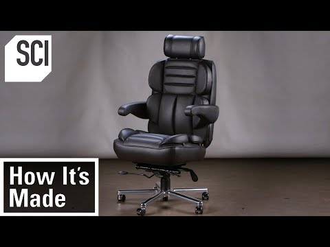 Leather steel office chair