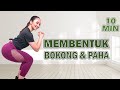 10 Menit Olahraga Membentuk PAHA BOKONG Tanpa Loncat Workout Pemula