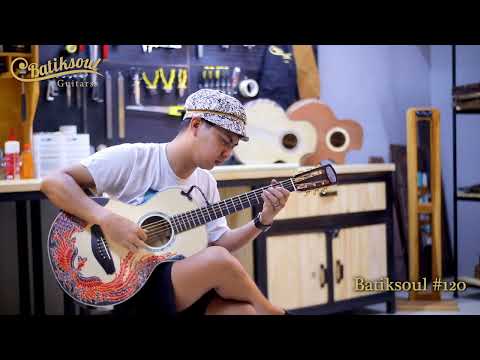 Batiksoul Guitars No.#120 - Parlor Batik Cendrawasih Geni image 19
