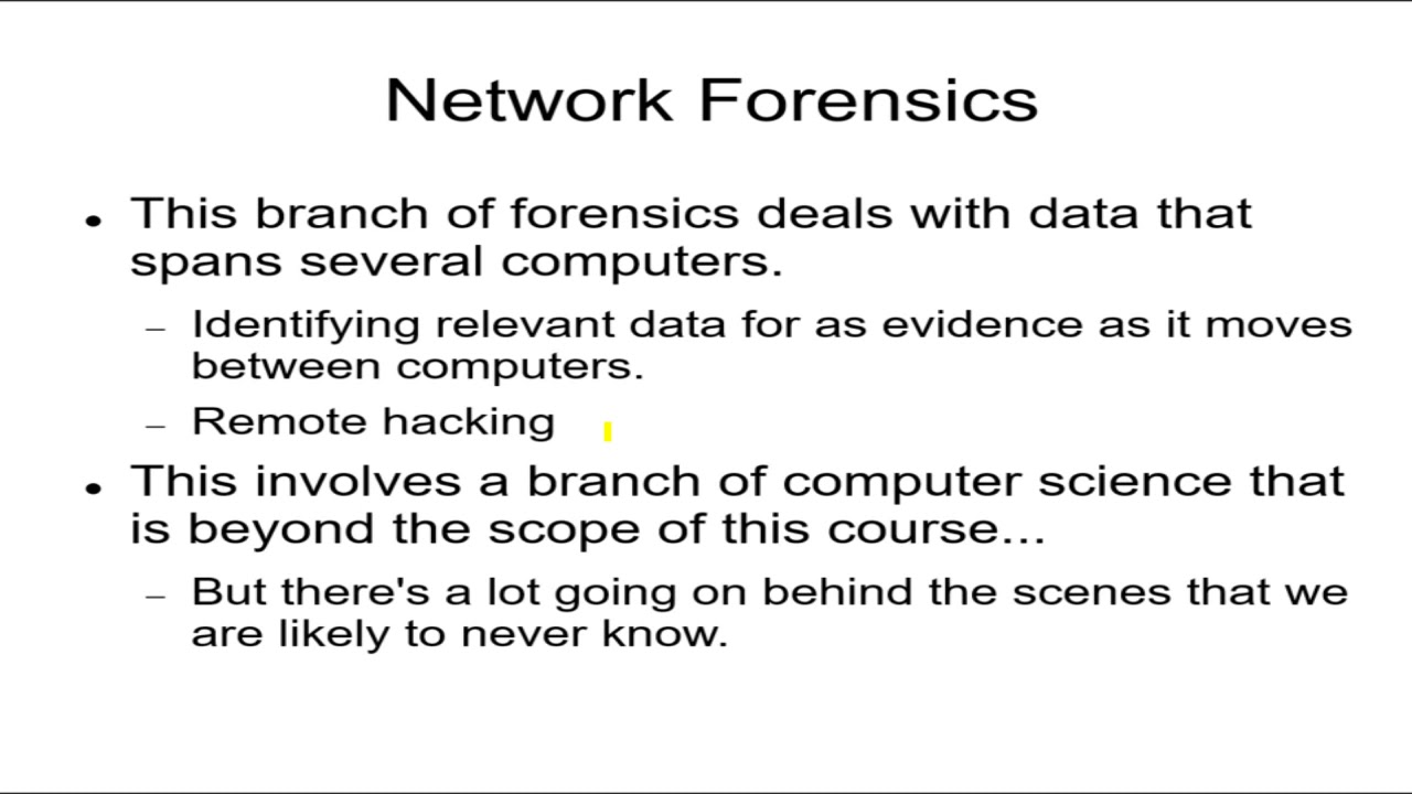 Forensics 20c Remote Hacking and Network Forensics 1 Reasons for Hacking, Network Forensics, How Hac