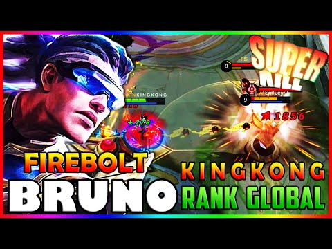 Awesome new Effects! Bruno New skin Firebolt by K I N G K O N G | Mobile Legends