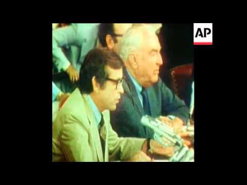 SYND 08/08/73 RICHARD KLEINDIENST TESTIFIES ON WATERGATE COVER UP