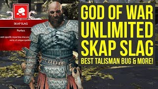 God of War New Game Plus UNLIMITED Skap Slag Tactic, Talisman Bug & More (God of War 4 New Game Plus