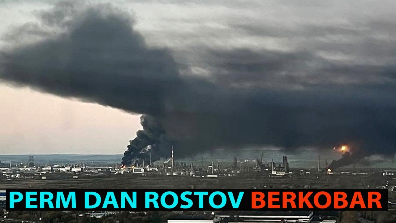 Ukraina Kembali Bakar 2 Kilang Rusia