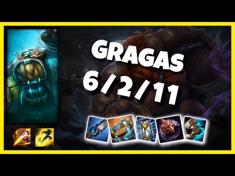 NA Challenger Gragas JUNGLE (6/2/11) vs HECARIM Gameplay Replay - Patch 10.20