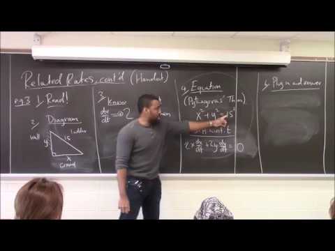 Math 1206-R04 Lecture 20 - Related Rates examples and troubleshoots